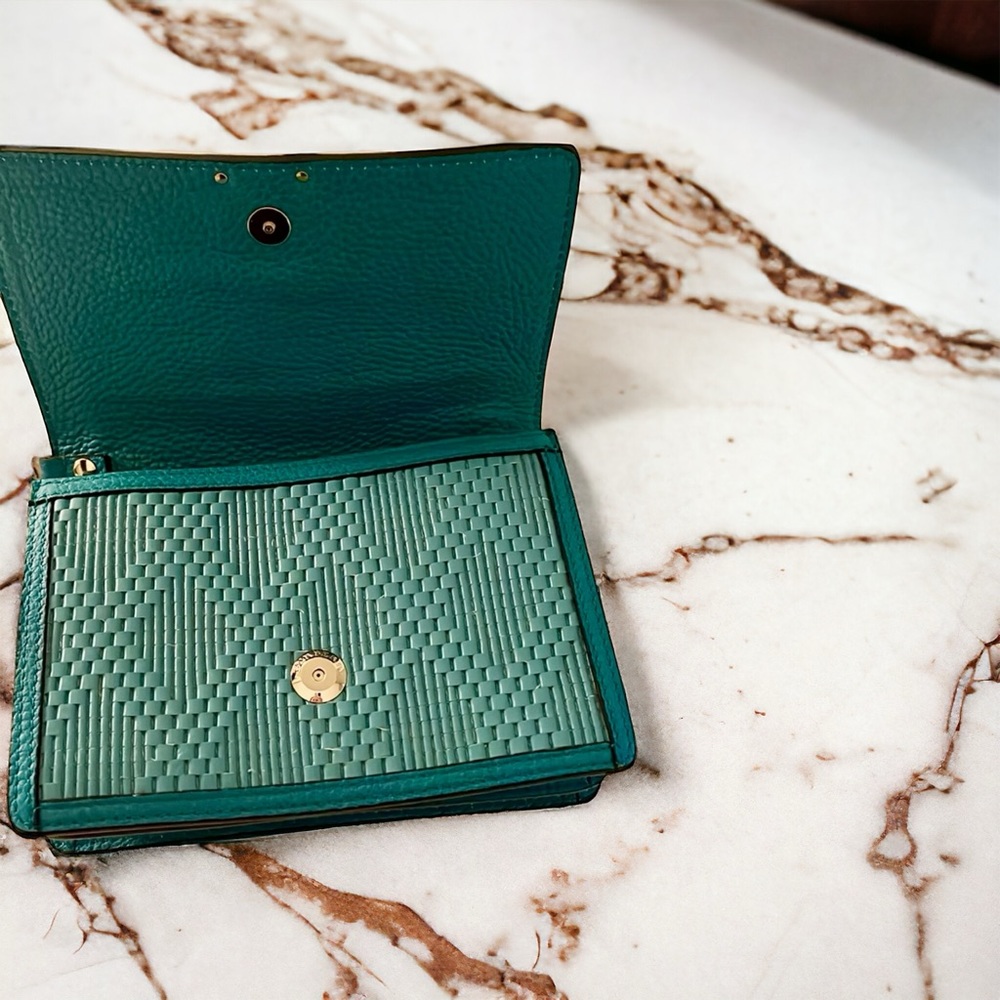 Burberry Prorsum Kingfisher Wristlet/Clutch (see DAMAGES) NWT - Picture 4 of 6